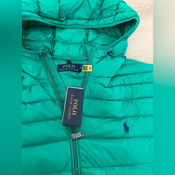 Polo Ralph Lauren Men Green The Packable Hooded Jacket Size XL NWT - Picture 2 of 5